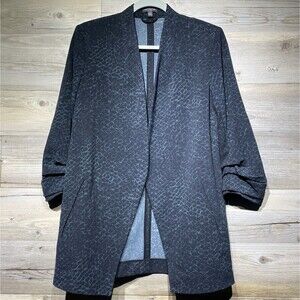 The Limited The Lexie Blazer Open Front Scrunched 3/4 Sleeve Snakeskin Size MED